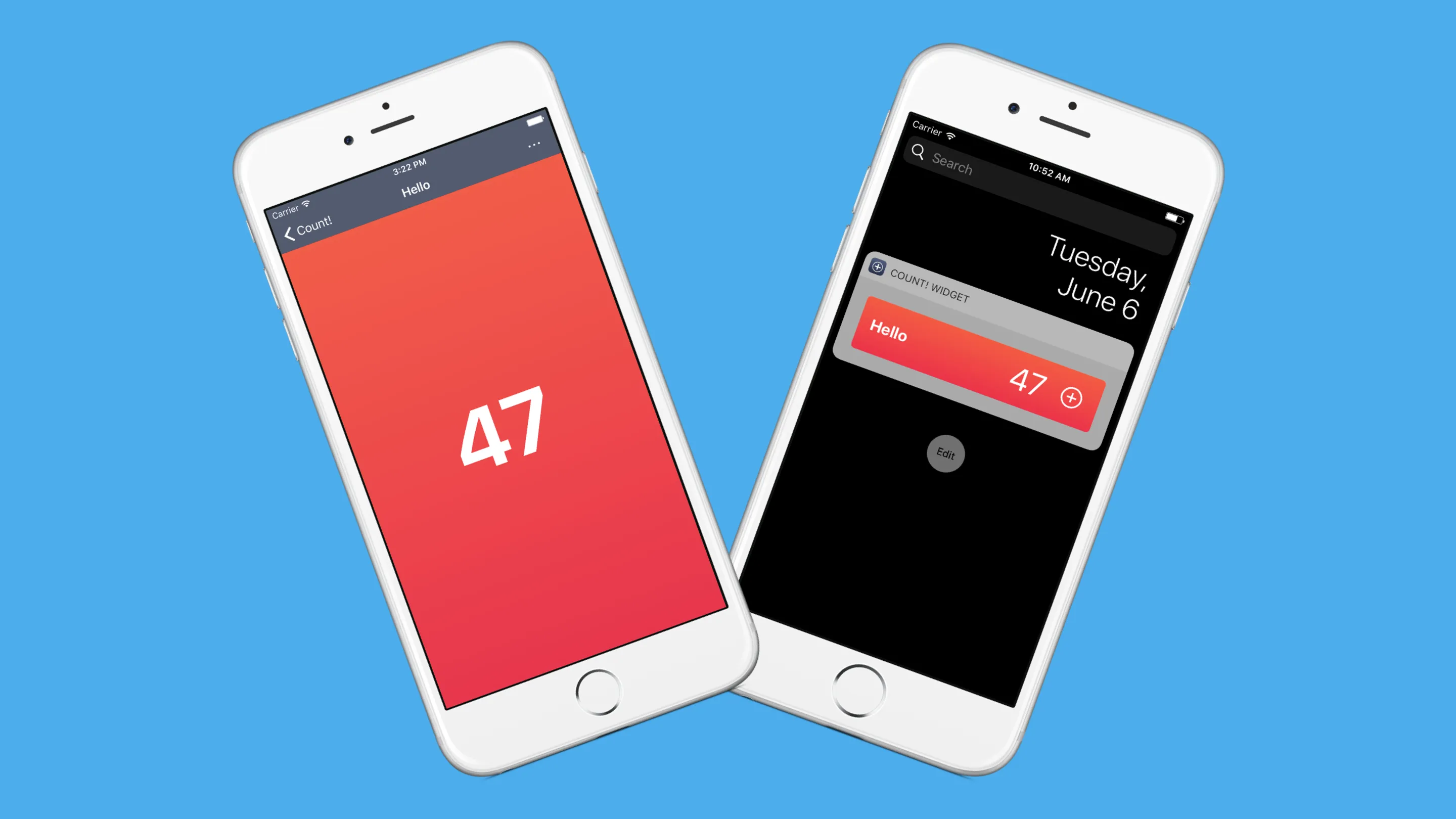 The app, along with its widget. This combination provides the ideal combination of quick access and overview.